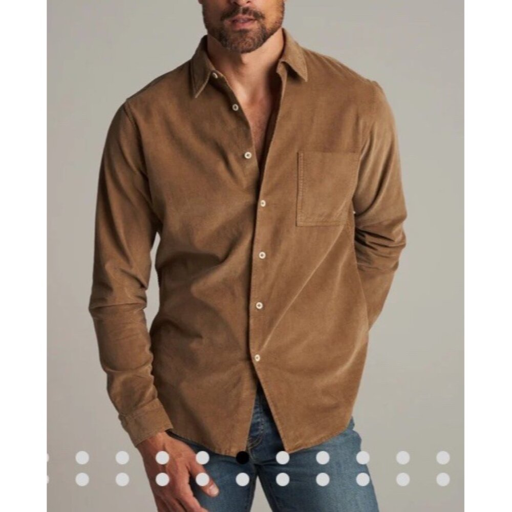 Rowan Nobel Fine Wale Corduroy Shirt Men’s XL In Umber (tan)